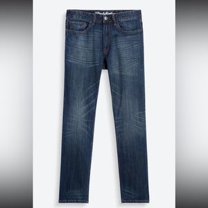 Athletic fit straight leg mens jeans